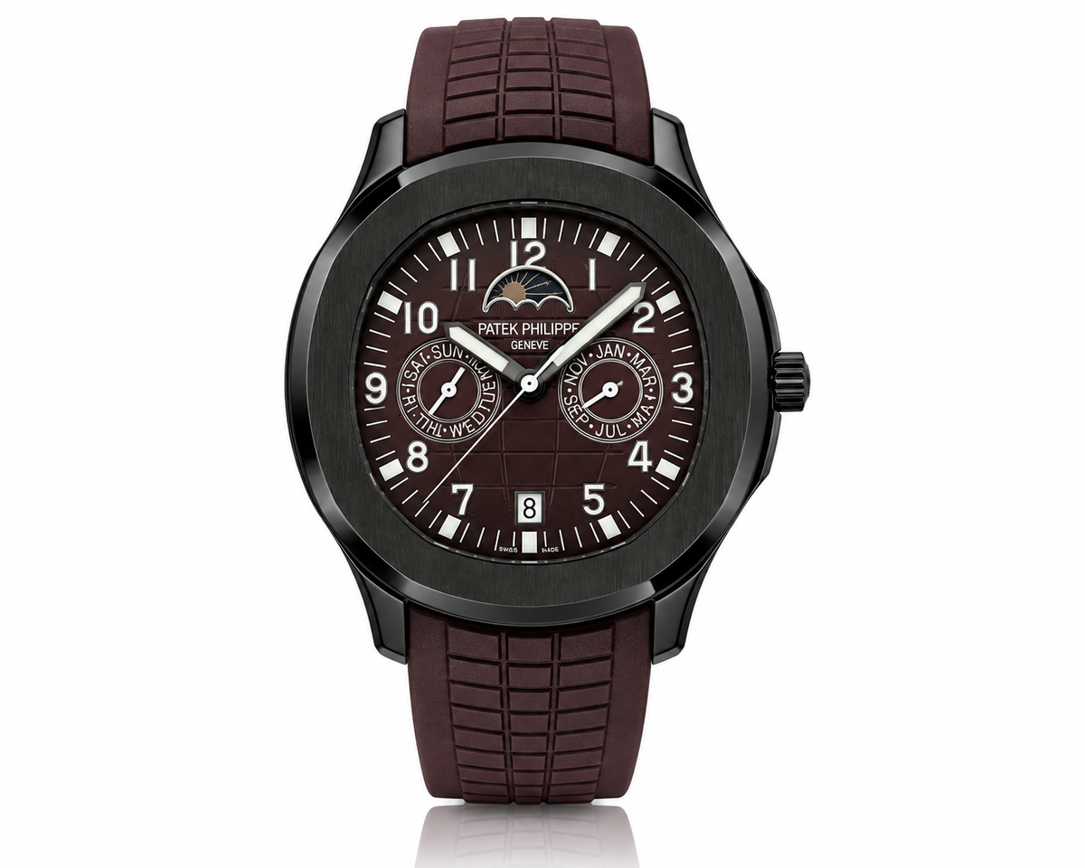 PP Aquanaut – Black & Burgundy Perpetual Calendar