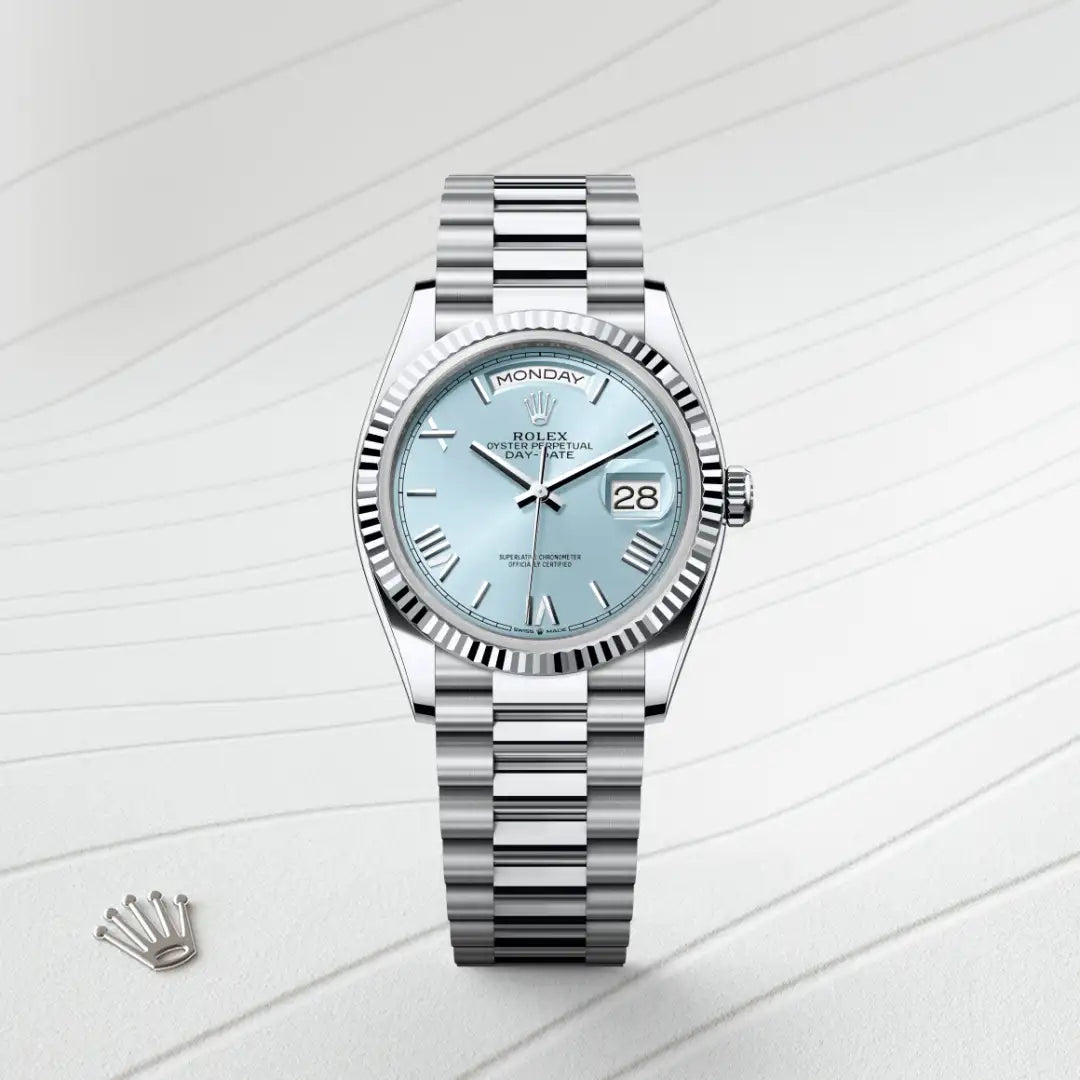 Day-Date – Ice Blue Dial & Fluted Bezel