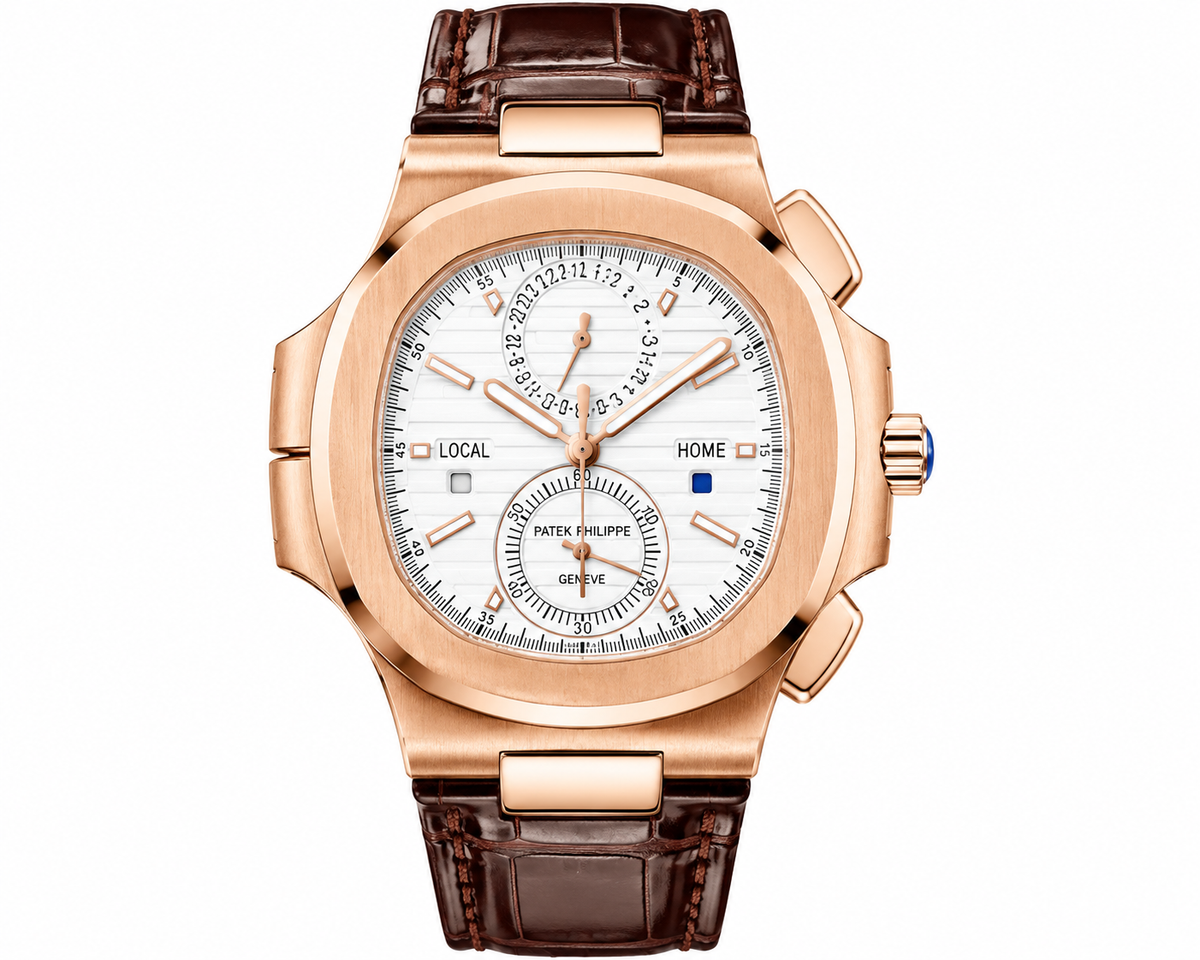 PP Nautilus – Rose Gold, White Dial & Brown Leather