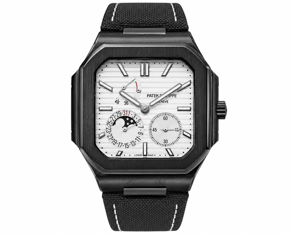 PP Nautilus – Black Case & White Dial