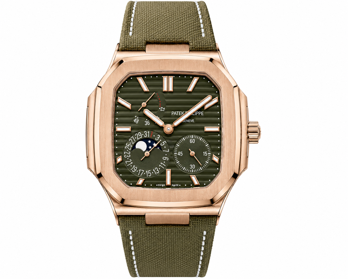PP Nautilus – Rose Gold & Olive Green Dial