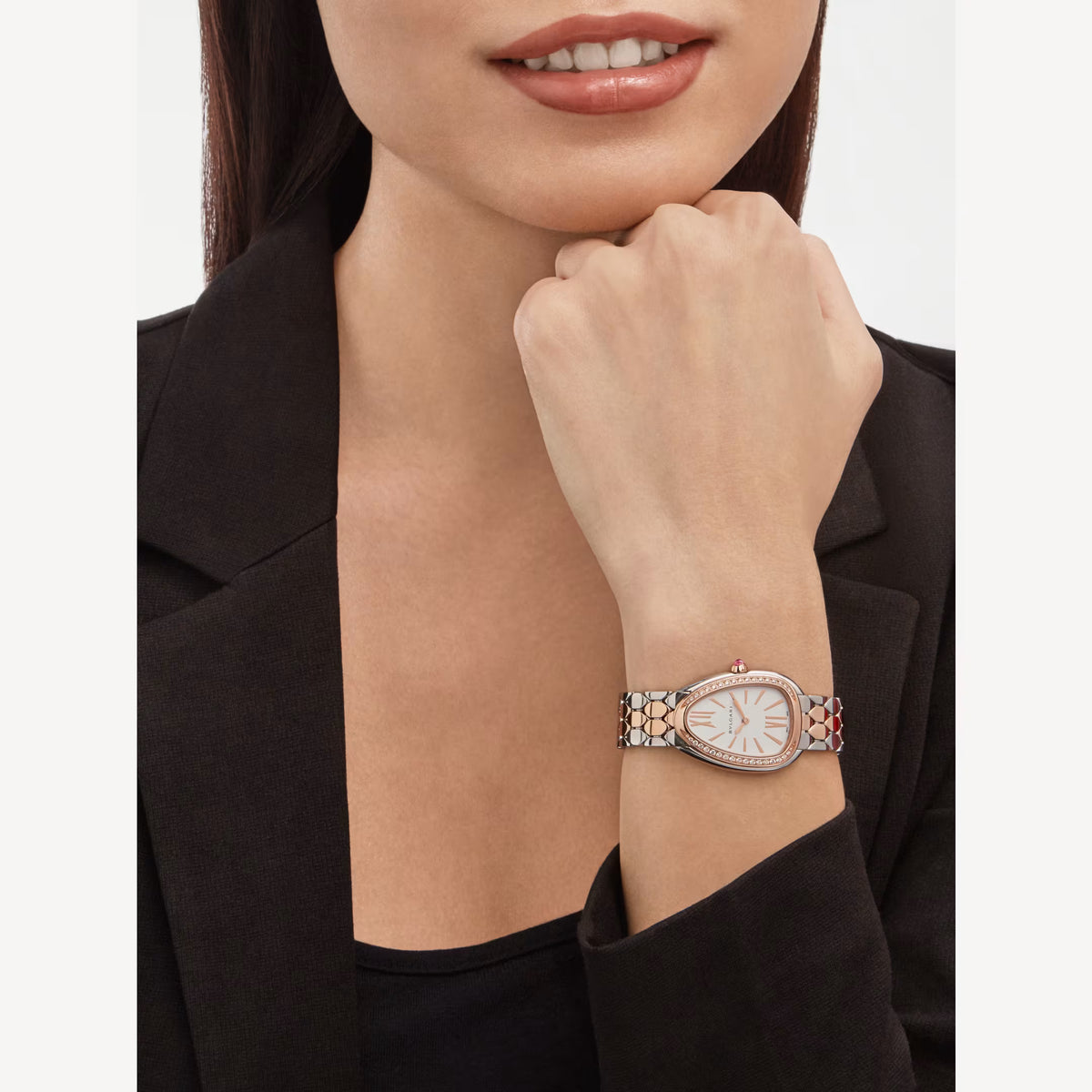 Serpenti Seduttori Watch – White Dial & Two-Tone Rose Gold
