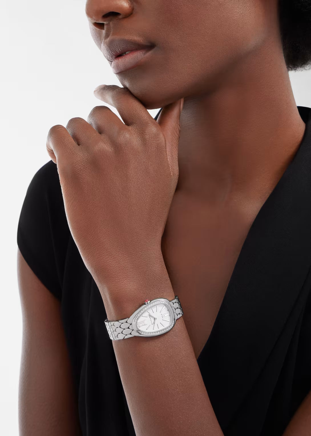 Serpenti Seduttori Watch – White Dial & Silver