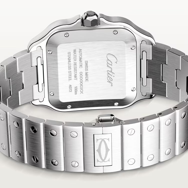 Santos – Steel & Black Dial