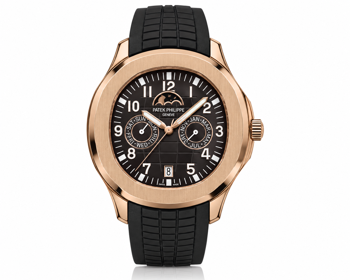 PP Aquanaut – Rose Gold & Black Perpetual Calendar