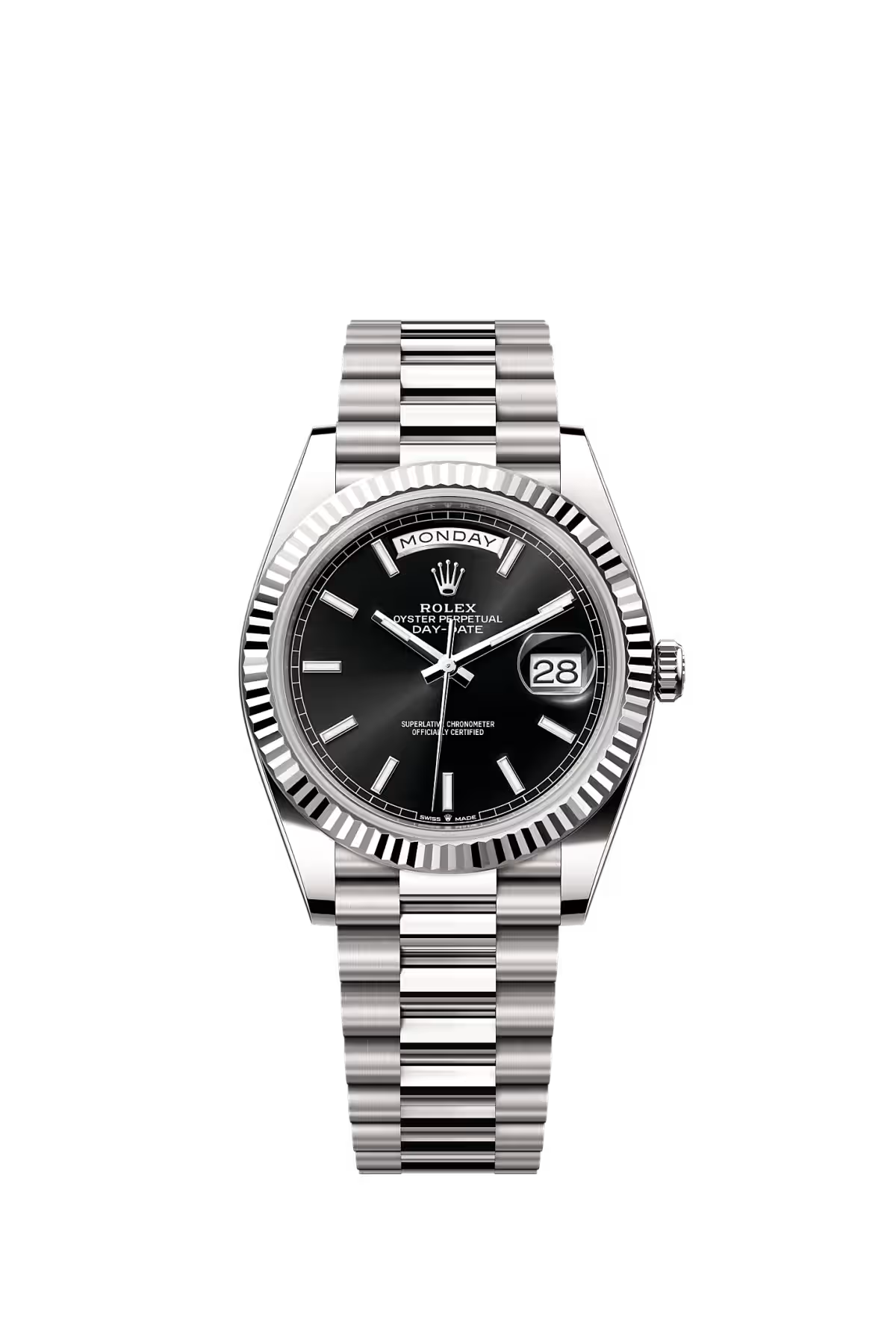 Day-Date 40 – Black Dial & Fluted Bezel