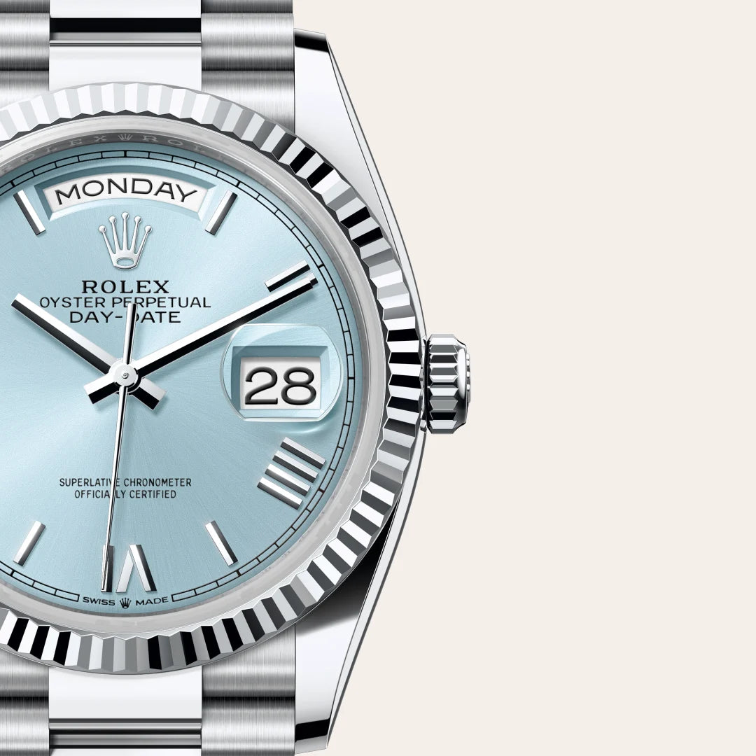 Day-Date – Ice Blue Dial & Fluted Bezel