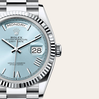 Day-Date – Ice Blue Dial & Fluted Bezel