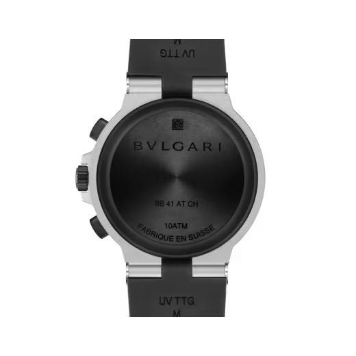 Aluminium Chronograph – White Dial & Black Rubber