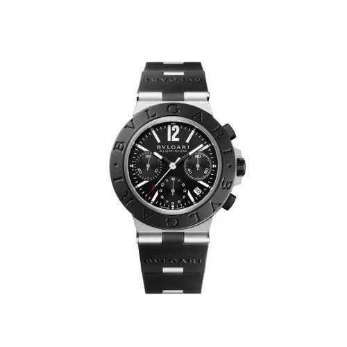 Aluminium Chronograph – Black Dial & Black Rubber