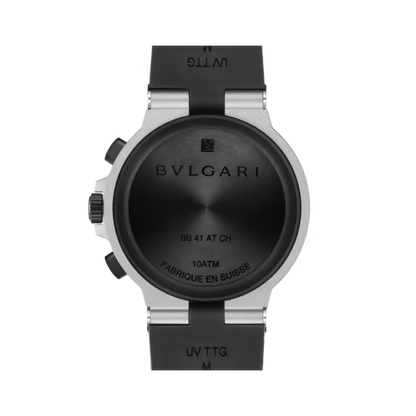 Aluminium Chronograph – Black Dial & Black Rubber