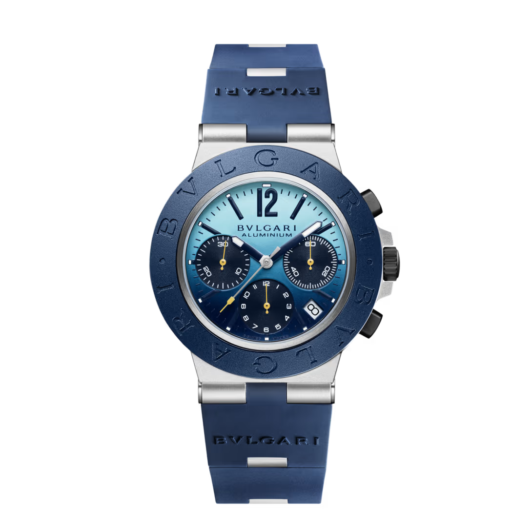 Aluminium Watch – Blue Gradient Chronograph
