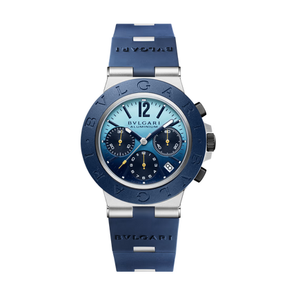 Aluminium Watch – Blue Gradient Chronograph