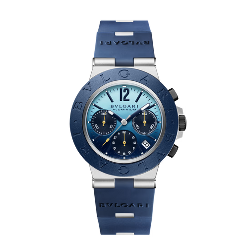 Aluminium Watch – Blue Gradient Chronograph