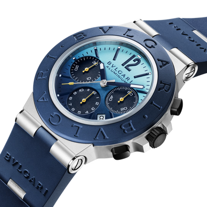 Aluminium Watch – Blue Gradient Chronograph