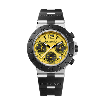 Aluminium Watch – Yellow Dial Chronograph