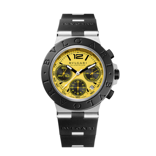 Aluminium Watch – Yellow Dial Chronograph