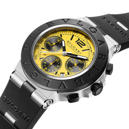 Aluminium Watch – Yellow Dial Chronograph