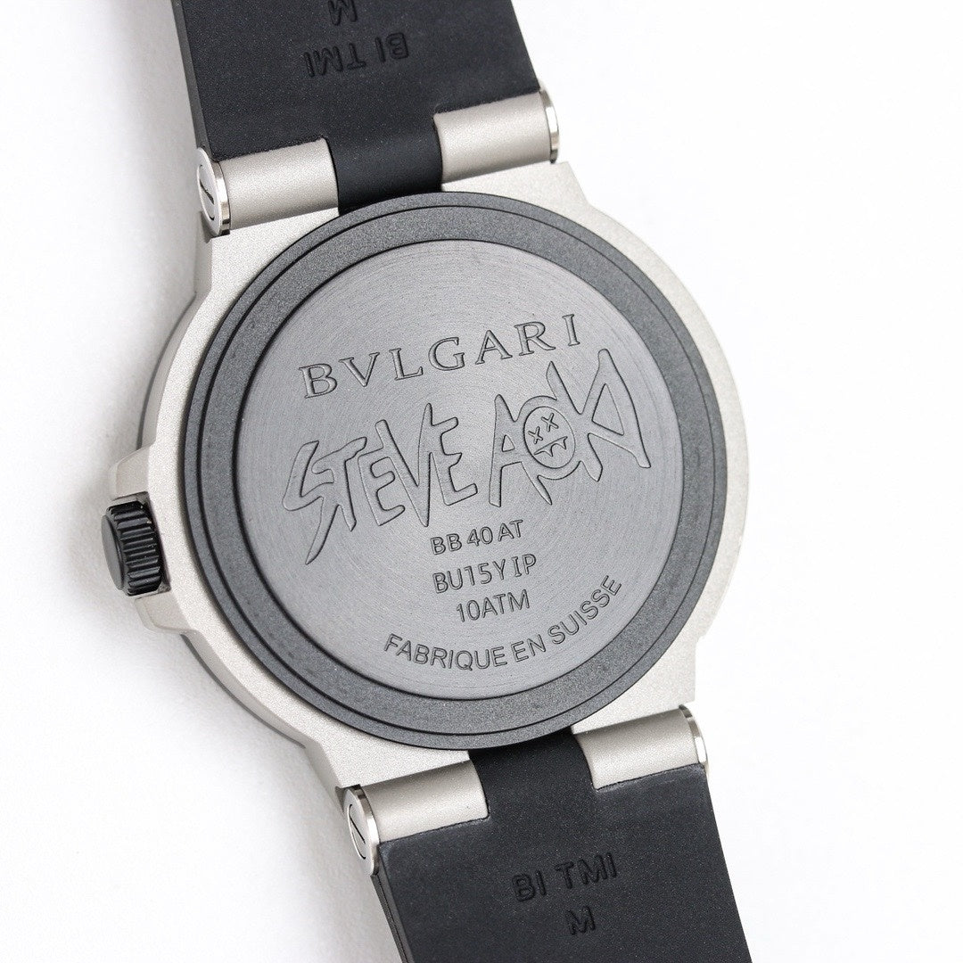 Aluminium Watch – White Dial & Black Rubber