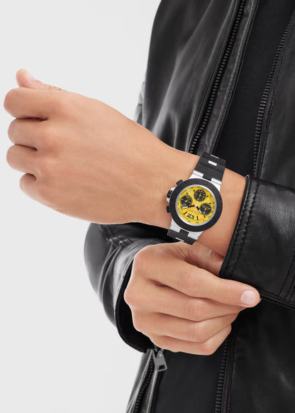 Aluminium Watch – Yellow Dial Chronograph