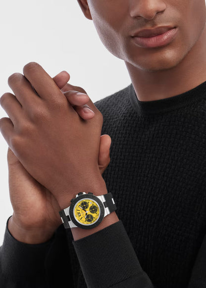 Aluminium Watch – Yellow Dial Chronograph