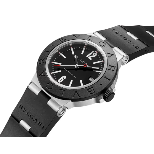 Aluminium Watch – Black Dial & Black Rubber