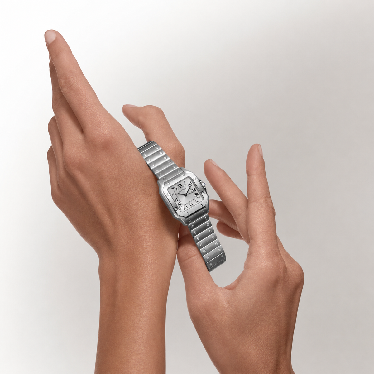 Santos – Silver Dial & Steel