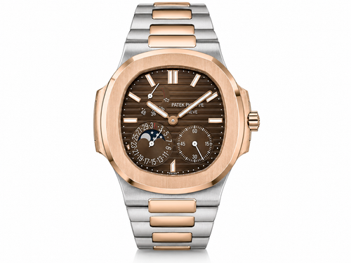 PP Nautilus – Two-Tone Rose Gold & Brown Moonphase Chronograph