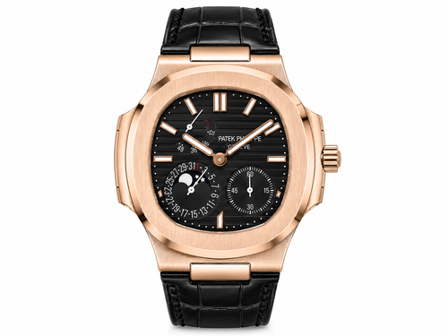 PP Nautilus – Rose Gold & Black Moonphase Chronograph