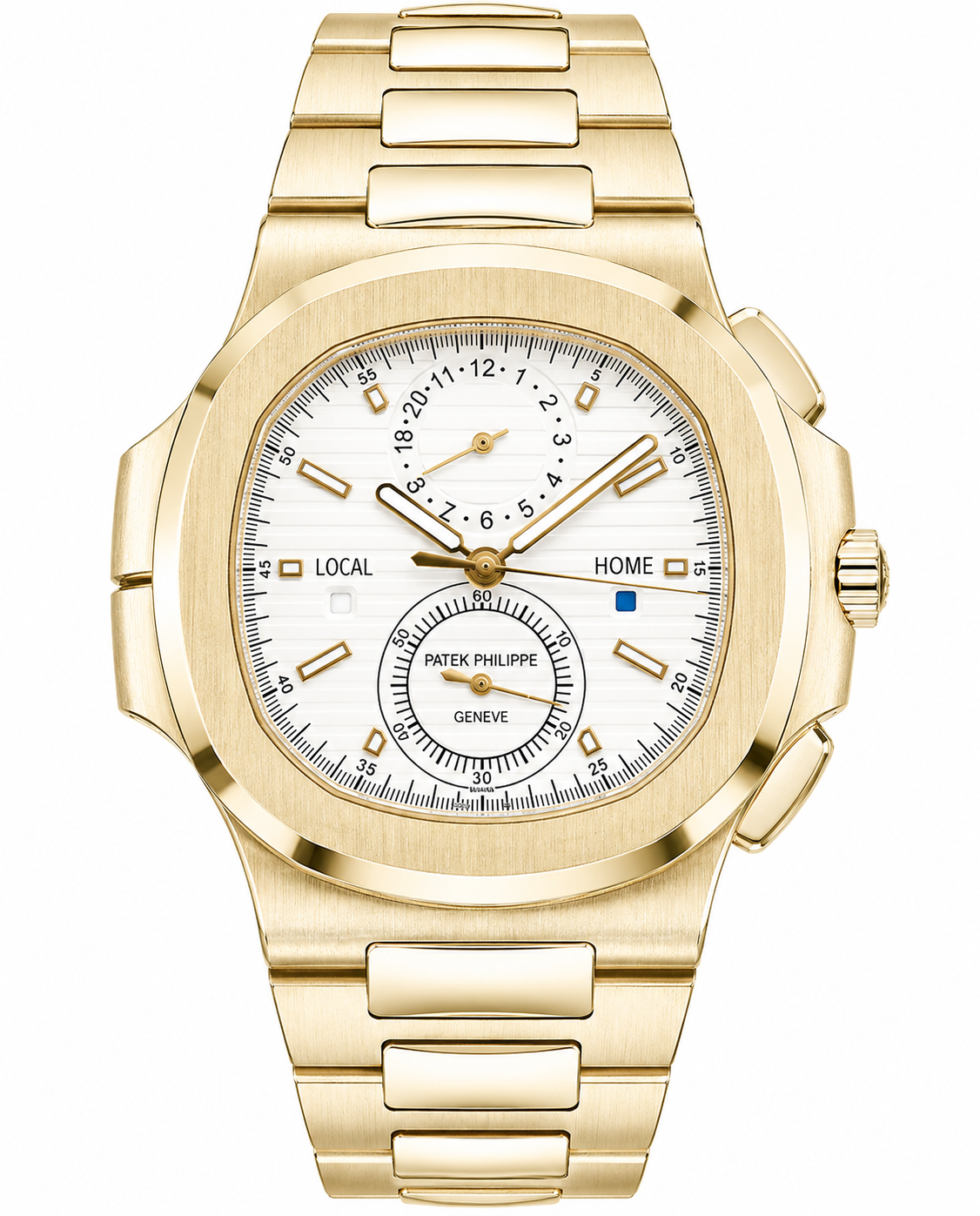 PP Nautilus – Yellow Gold & White Dial Chronograph