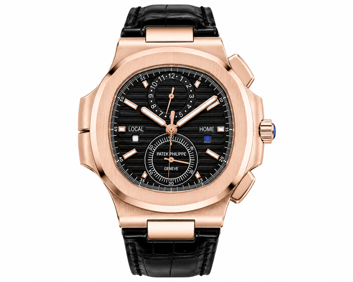 PP Nautilus – Rose Gold & Black Dial Chronograph