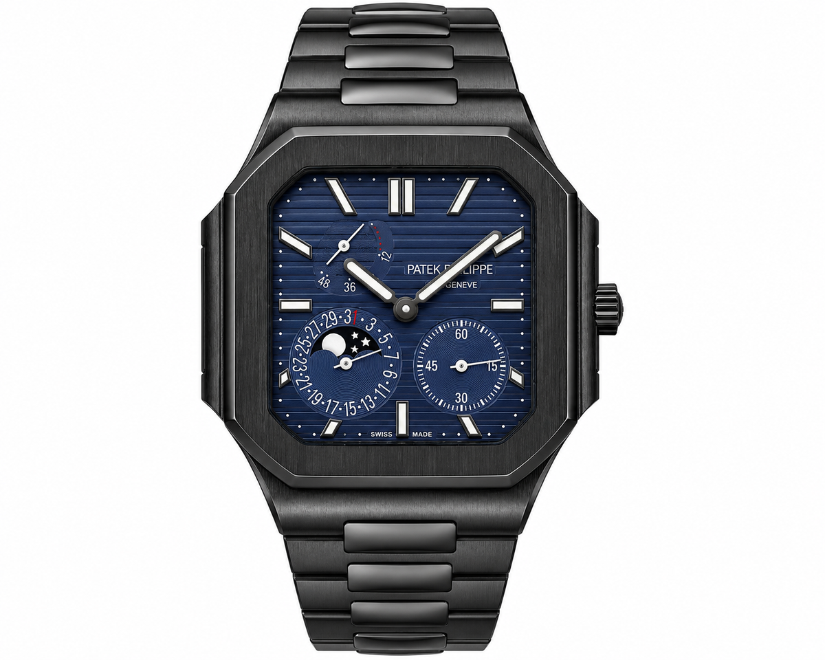 PP Nautilus – Full Black & Navy Blue Dial