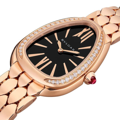 Serpenti Seduttori Watch – Black Dial & Rose Gold