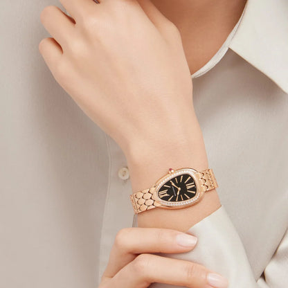 Serpenti Seduttori Watch – Black Dial & Rose Gold