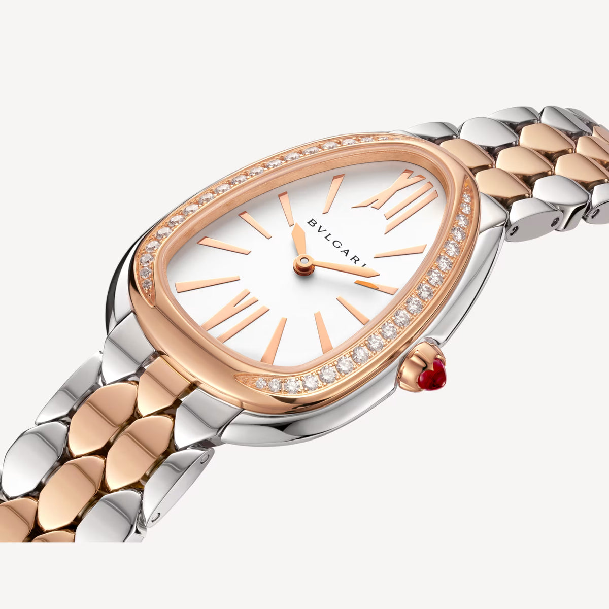 Serpenti Seduttori Watch – White Dial & Two-Tone Rose Gold