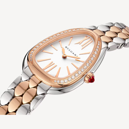 Serpenti Seduttori Watch – White Dial & Two-Tone Rose Gold