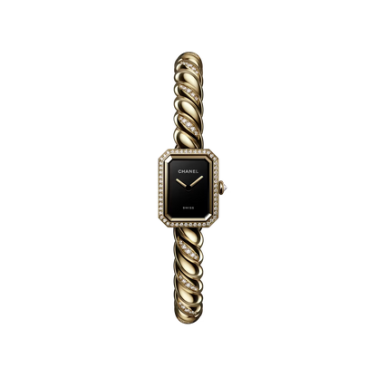 Première Galon Watch – Gold & Diamond Black Dial