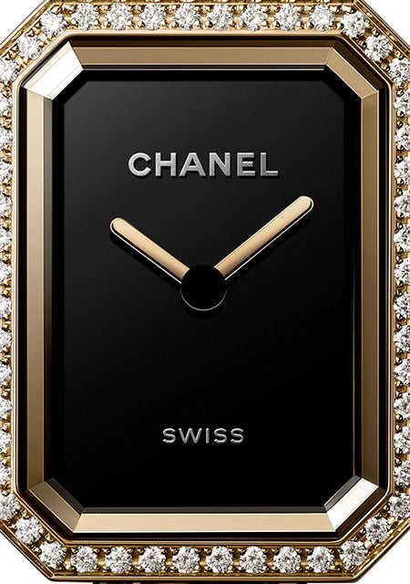 Première Galon Watch – Gold & Diamond Black Dial