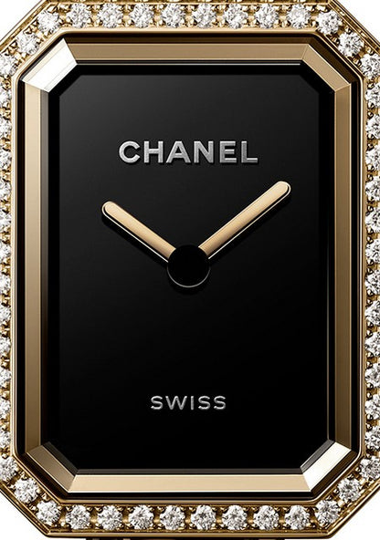 Première Galon Watch – Gold & Diamond Black Dial