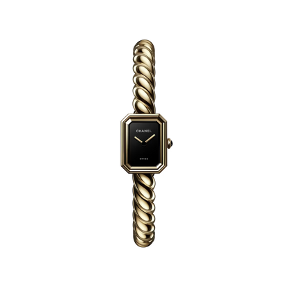 Première Galon Watch – Black Dial & Gold-Tone Bracelet