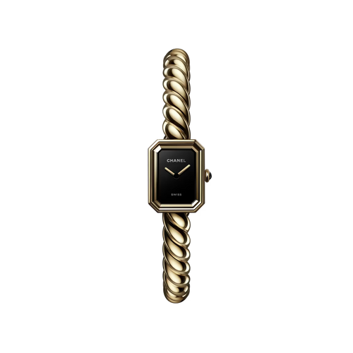 Première Galon Watch – Black Dial & Gold-Tone Bracelet