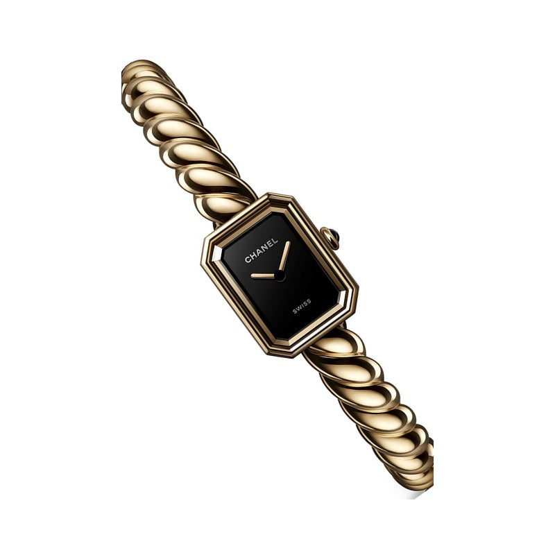 Première Galon Watch – Black Dial & Gold-Tone Bracelet