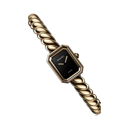Première Galon Watch – Black Dial & Gold-Tone Bracelet