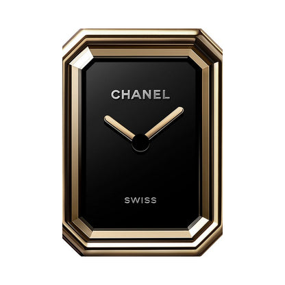 Première Galon Watch – Black Dial & Gold-Tone Bracelet