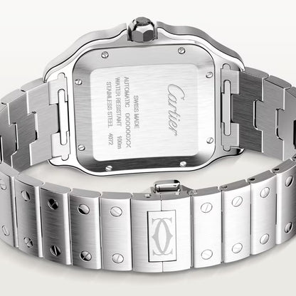 Santos – Steel & Black Dial
