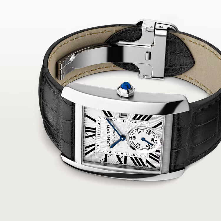 Tank MC – Silver Dial & Black Leather