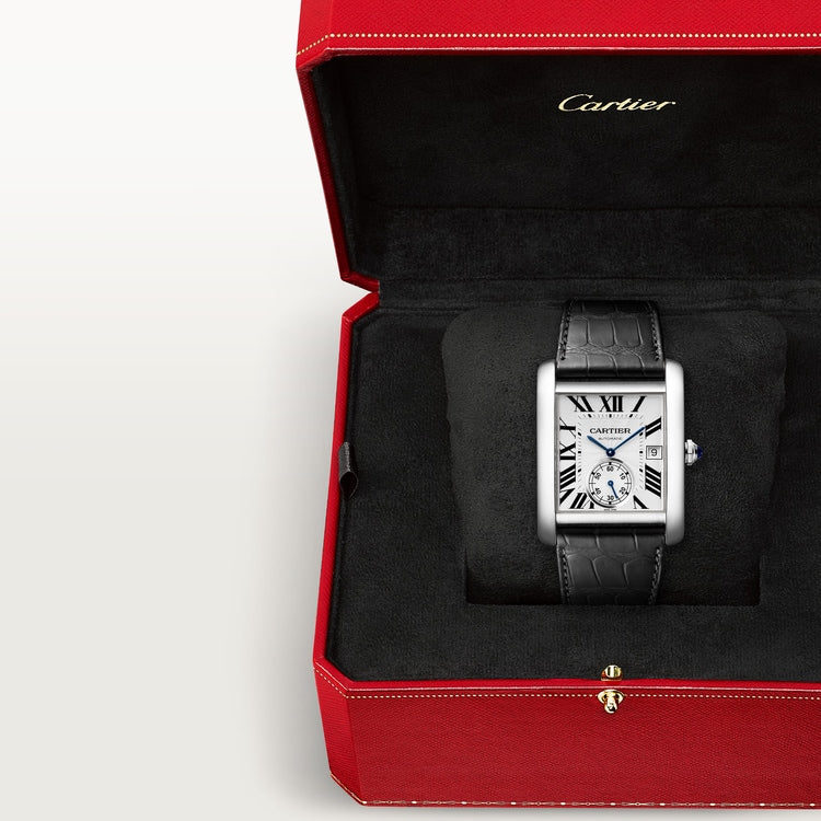 Tank MC – Silver Dial & Black Leather