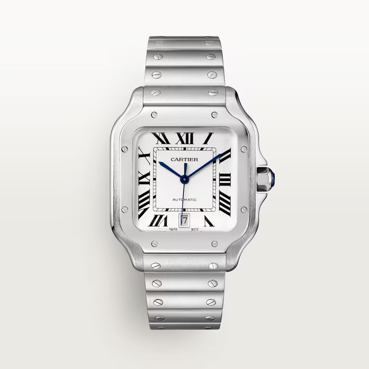 Santos – Silver & White Dial