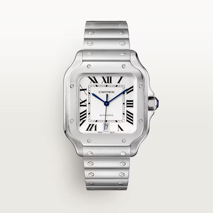 Santos – Silver & White Dial