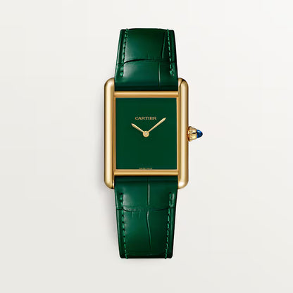 Tank Louis – Yellow Gold, Green Dial & Green Leather